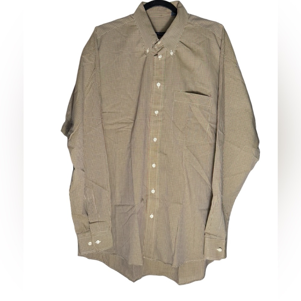 VTG Burberry London Micro Plaid Long Sleeve Button Down Shirt Men’s XL Designer